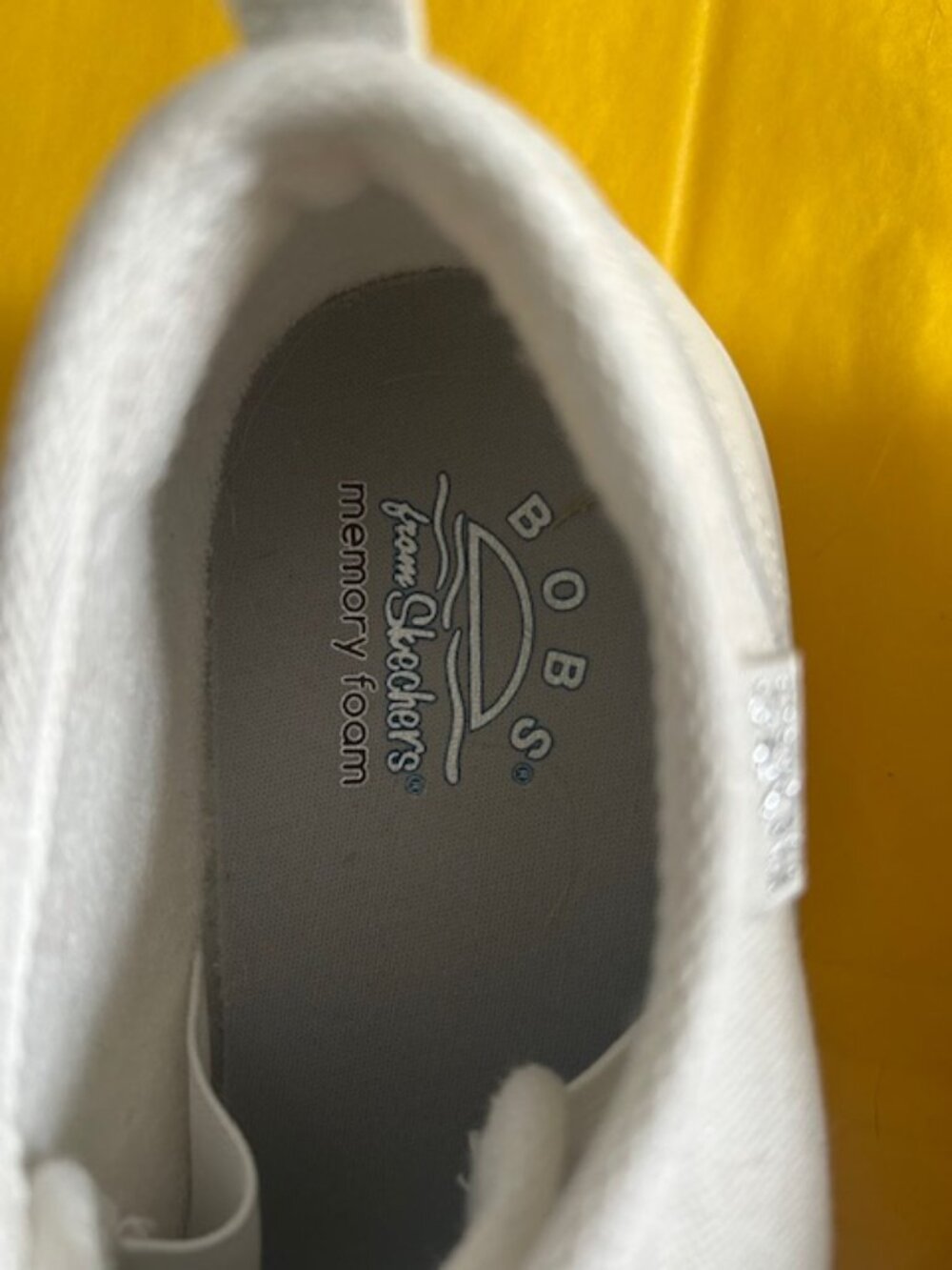 BOBS for Skechers white pull-on sneakers - Picture 4 of 7